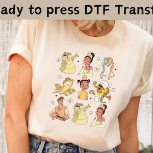 Disney Princess Tiana DTF Transfer, Disney Princess DTF, Princess And The Frog DTF, Disney Princess Shirt, Princess Birthday Girl Shirt