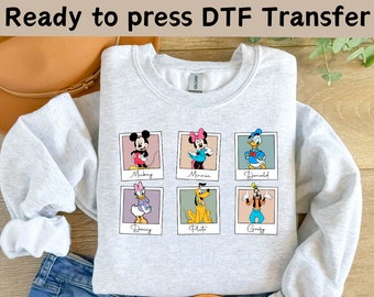 Disney Musse och vänner DTF, Disney Musse DTF, Musse Trip DTF Transfers, Musse Minnie Långben Pluto Kalle T-shirt, Musse och vänner T-shirt