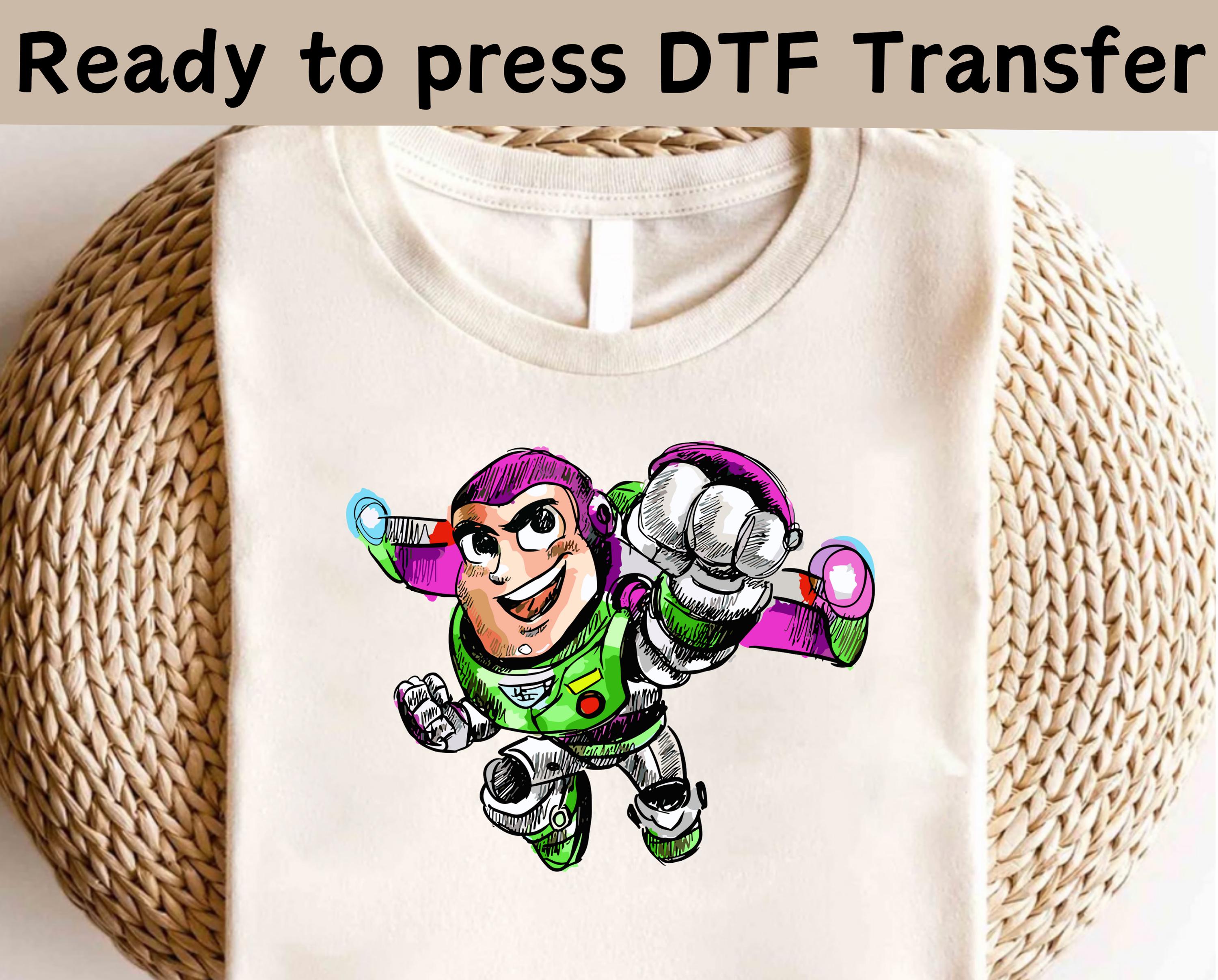 トイストーリー バズ ライトイヤー DTF 転写、ディズニー バズ ライト