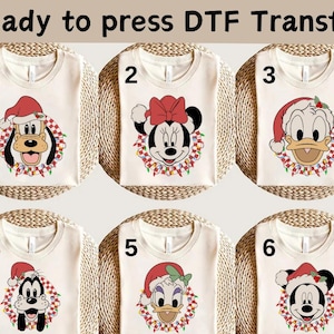 Disney Mickey and Friends Christmas DTF, Disney Family Christmas DTF, Mickey Christmas DTF, Mickey Christmas Shirt, Christmas Party Shirt