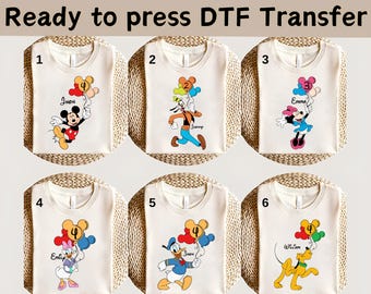 Disney Mickey and Friends Balloon Custom DTF, Disney Vintage Mickey DTF, Classic Mickey DTF, Mickey Mouse Characters Shirt, Mickey Shirt