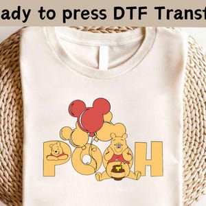 Disney Winnie the Pooh Balloon DTF, Winnie the Pooh Custom DTF, Winnie the Pooh DTF, Winnie Shirt, The Pooh Family Shirt, Pooh Friends Shirt