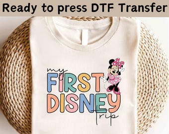 Disney Minnie Mouse My First Disney Trip DTF, Disney Minnie DTF, Disney Mickey Mouse My First Disney Trip Shirt, Mickey and Friends Shirt