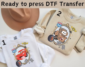 Disney Cars Lightning McQueen Coquette Bow DTF, Disney Cars Radiator Springs DTF, Disney Cars Land DTF,Disney Cars Shirt, McQueen Shirt