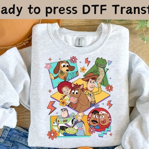 Disney Toy Story Character DTF Transfer, Disney Toy Story Gift DTF,Woody Buzz Ready To Press, Disney Toy Story Family Shirt, Toy Story Shirt