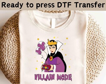 Disney Villains Maleficent Villain Mode DTF,Disney Villains The Evil Shirt,Disney Evil Queens DTF,Girls Trip Shirt,Evil Queen Matching Shirt