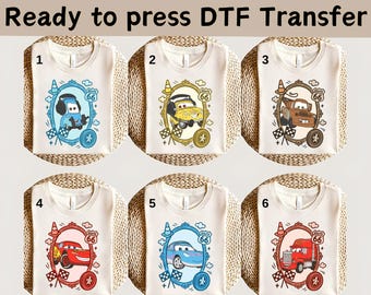 Disney Cars Lightning McQueen Coquette Bow DTF, Disney Cars Radiator Springs DTF, Disney Cars Land DTF, Disney Cars Shirt,McQueen Shirt