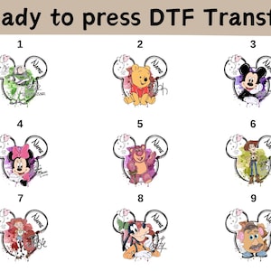 Personalized Disney All Characters DTF, Mickey Friends DTF, Toy Story Shirt, Disney Family Shirt,Disney Matching Shirt, Disney Group Shirt
