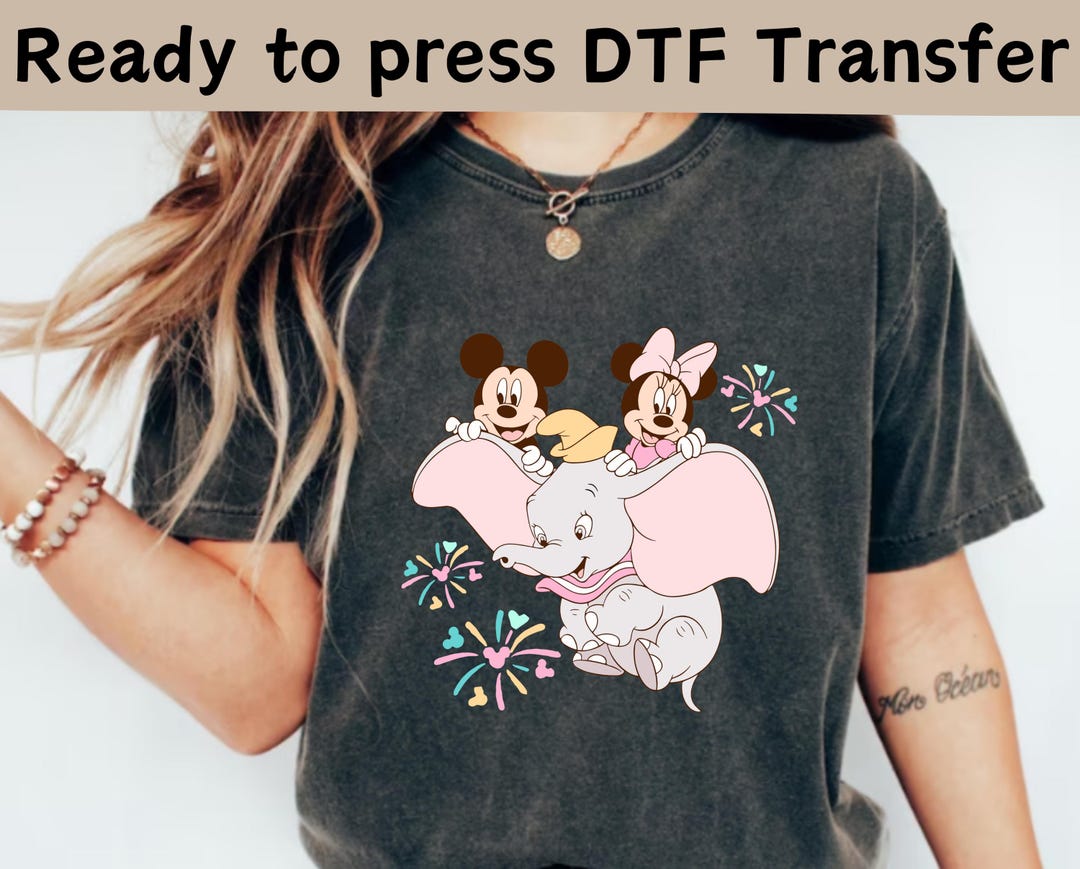 Disney Dumbo the Flying Elephant DTF, Mickey and Minnie Shirt, Dumbo ...