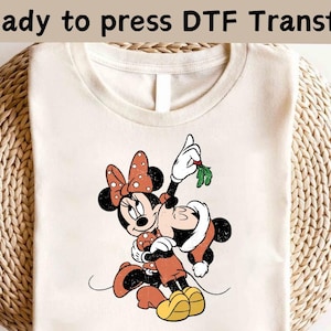 Disney Mickey and Minnie Christmas DTF, Disney Couple Christmas DTF, Disney Christmas Trip DTF, Mickey Christmas Shirt,Christmas Party Shirt