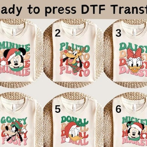 Disney Mickey and Friends Christmas DTF, Disney Family Christmas DTF, Mickey Christmas DTF, Mickey Christmas Shirt, Christmas Party Shirt