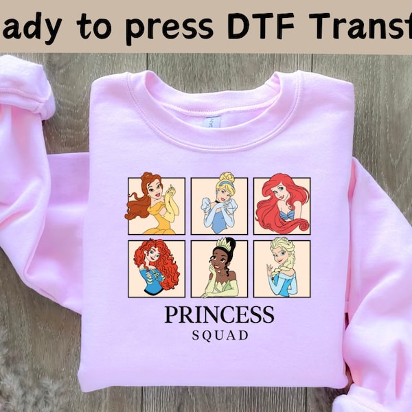 Disney Princess Characters Group DTF Transfer, Disney Princess Squad Transfer, Disney Magic Kingdom DTF,Disney Princess Ready To Press
