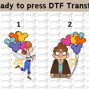 Disney Up Adventure Is Out There DTF Transfer,Carl And Ellie DTF,Pixar Up Shirt,Disney Carl And Ellie Valentines Shirt,Disney Up Lover Shirt