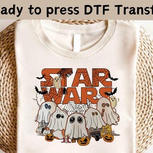 Disney Star Wars Ghost Halloween DTF, Trick or Treat DTF, Spooky Season DTF, Disney Pumpkin Shirt,Halloween Party Shirt, Galaxy&#39;s Edge Shirt