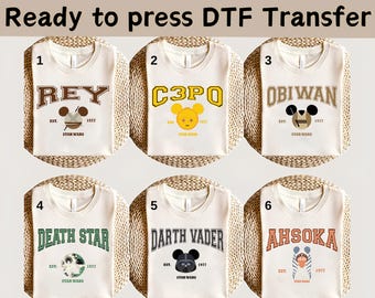 Camiseta de Star Wars con personajes de Disney, camiseta personalizada de Star Wars para grupos, camiseta de Disney Mandalorian, camiseta de Star Wars, camiseta de Darth Vader, camiseta de Galaxy's Edge