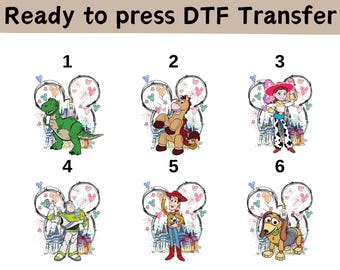 Disney Toy Story Characters Castle DTF, Buzz Woody Jessie DTF Transfer,Disney Toy Story Shirt,Disney Characters Shirt, Buzz Woody Jessie Tee