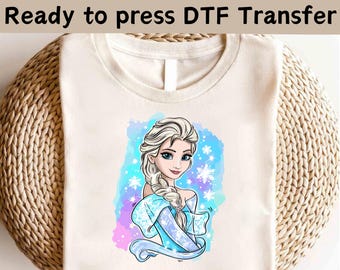 Disney Frozen Elsa Watercolor DTF,Elsa Anna Olaf Kristoff DTF, Disney Frozen DTF, Disney Frozen Elsa Shirt, Disney Frozen Friends Shirt