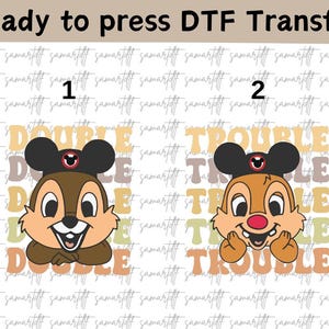 Disney Chip And Dale DTF, Friends Chip And Dale Double Trouble DTF, Disney Best Friend Shirt, Disney Chip And Dale Tee, Magic Kingdom Tee