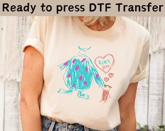 Disney Monsters Sulley Kitty and Boo DTF, Disney Monsters Inc Shirt, Monsters Boo DTF Transfers, Monsters Mike Shirt, Monsters Sulley Shirt