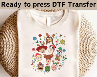 Disney Toy Story Characters Merry Christmas DTF,Buzz Woody Jessie Christmas DTF,Disney Toy Story Movie Christmas Shirt,Christmas Party Shirt
