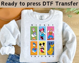 Disney Musse och vänner DTF, Disney Musse DTF, Musse Trip DTF Transfers, Musse Minnie Långben Pluto Kalle T-shirt, Musse och vänner T-shirt