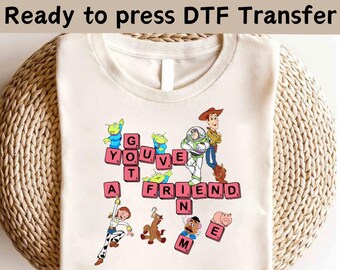 Disney Toy Story Friends DTF Transfer, Buzz Woody Jessie Slinky Aliens Rex DTF Transfer,Disney Toy Story Shirt, Disney Characters Shirt