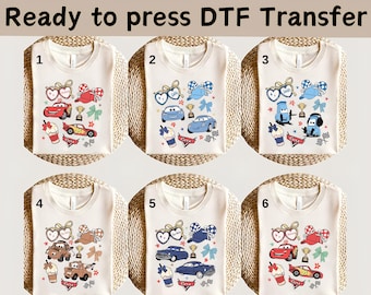 Disney Cars Lightning McQueen Coquette Bow DTF, Disney Cars Radiator Springs DTF, Disney Cars Land DTF, Disney Cars Shirt,McQueen Shirt