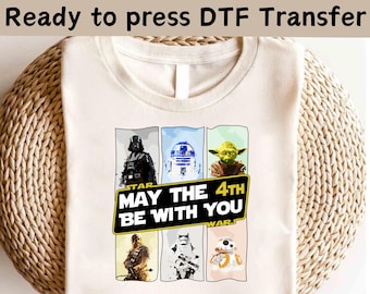 Disney Star Wars Character DTF, Star Wars May the 4th Be With You DTF, Star Wars Shirt, Darth Vader Shirt, Galaxy's Edge Shirt,Birthday Gift