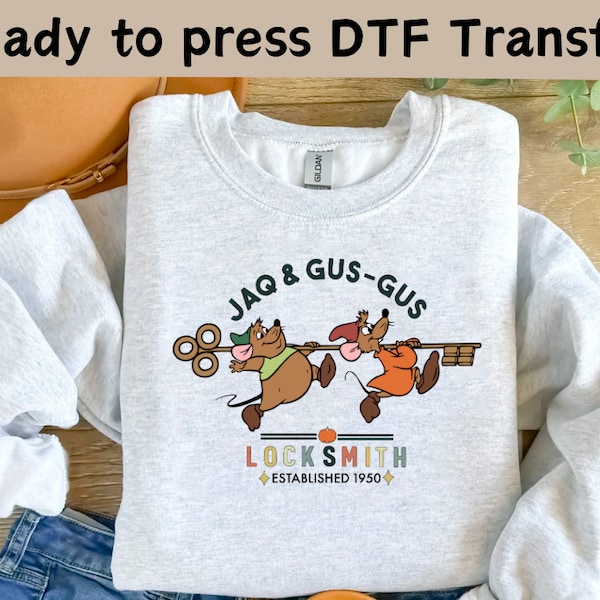 Disney Gus Gus DTF Transfer, Disneyland Gus Gus Cinderella Transfer,Disney Cinderella Friends DTF, Cute Gus-Gus Ready To Press,Disney Family