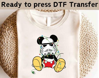 Disney Mickey Stormtrooper Christmas DTF, Disney Christmas DTF, Christmas Family DTF, Mickey Star Wars Christmas Shirt,Christmas Party Shirt