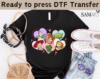 Transferencia Toy Story Valentine DTF, Disney Valentine Toy Story DTF, Transferencias Toy Story DTF, Personajes de películas de Toy Story listos para presionar