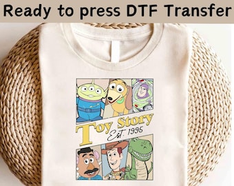 Disney Toy Story Friends DTF Transfer, Buzz Woody Jessie Slinky Aliens Rex DTF Transfer, Disney Toy Story Shirt,Disney Characters Shirt