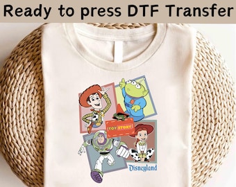 Disney Toy Story Friends DTF Transfer, Buzz Woody Jessie Slinky Aliens Rex DTF Transfer,Disney Toy Story Shirt, Disney Characters Shirt