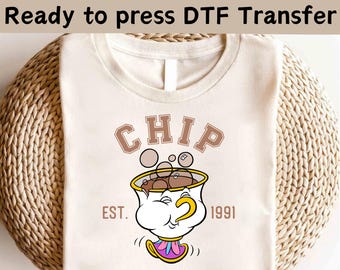 Disney Beauty and Beast Chip DTF, Disney Tale as Old as Time DTF, Disney Belle DTF, Disney Princess Shirt, Belle Shirt, Disney Chip Shirt
