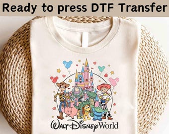 Disney Toy Story Friends Castle DTF Transfer,Buzz Woody Jessie Slinky Aliens Rex DTF Transfer,Disney Toy Story Shirt,Disney Characters Shirt