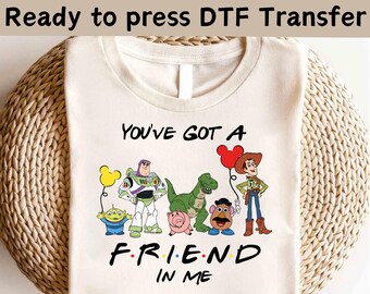 Disney Toy Story Friends DTF Transfer, Buzz Woody Jessie Slinky Aliens Rex DTF Transfer,Disney Toy Story Shirt, Disney Characters Shirt