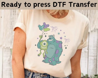 Disney Monster DTF Transfer, Disney Monsters University DTF, Monster Inc Movie DTF Transfers, Monster James Shirt, Monster Squad Shirt
