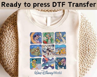 Disney Retro Mickey & Friends Epcot Center DTF, Epcot Center Shirt,Figment Epcot DTF,Figment Astronaut Shirt, Mickey And Friends Shirt