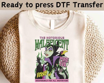 Disney Villains Maleficent DTF Transfer, Disney Villains The Evil Shirt, Disney Evil Queens DTF, Girls Trip Shirt, Evil Queen Matching Shirt