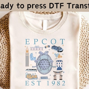 ディズニー エプコット 1982年以降 DTF トランスファー、ディズニーランド ヴィンテージ エプコット トランスファー、ディズニー エプコット DTF、ディズニー エプコット ワールド ツアー 1982 シャツ、ディズニー トリップ シャツ