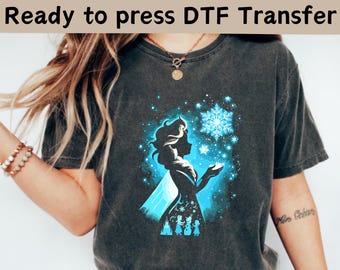 Disney Frozen Elsa Portrait DTF, Elsa Anna Olaf Kristoff DTF, Disney Frozen DTF, Disney Frozen Elsa Shirt, Disney Frozen Friends Shirt