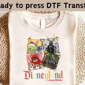 Disneyland Star Wars Christmas DTF,Disney Star Wars DTF, Disney Galaxy's Edge DTF, Disney Star Wars Character Christmas Shirt,Christmas Gift