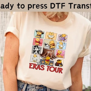 Disney Winnie The Pooh Eras Tour DTF Transfer, Winnie Pooh and Friends DTF, Pooh Bear Kids Shirt, Disney Pooh Bear Shirt, Funny Winnie Shirt