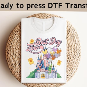 Disney Pascal „Bester Tag aller Zeiten“ DTF-Transfer, Rapunzel „Rapunzel – Neu verföhnt“ DTF, Disney-Prinzessinnen-Shirt, süßes Pascal-Rapunzel-Shirt, Magic Kingdom Shirt