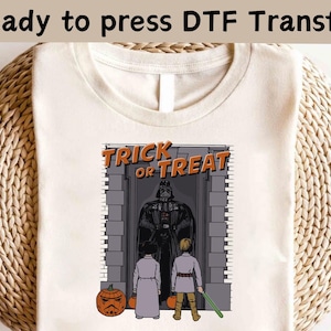 Disney Star Wars Halloween DTF, Trick or Treat DTF, Spooky Season DTF, Disney Pumpkin Shirt, Halloween Party Shirt, Disney Darth Vader Shirt