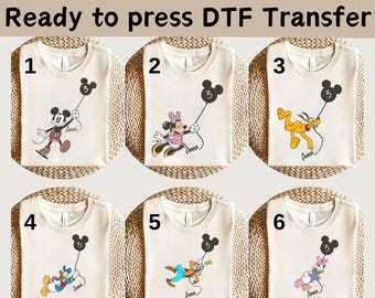 Disney Mickey and Friends Balloon Custom DTF, Disney Vintage Mickey DTF, Classic Mickey DTF, Mickey Mouse Characters Shirt, Mickey Shirt