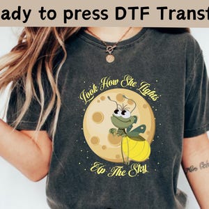 Disney Ray Firefly Look How She Lights Up The Sky DTF, Disney Princess Tiana Shirt,Disney Princess Shirt,Disney Ray Firefly Evangeline Shirt