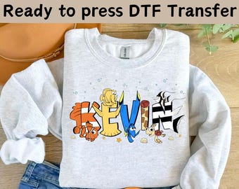 Disney Finding Nemo Custom Name DTF, Finding Nemo Party DTF, Finding Nemo Family DTF, Finding Nemo Birthday Party Shirt, Kids Disney Shirt