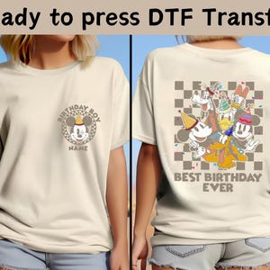 Disney Mickey Birthday Boy Two-Sided DTF, Custom Birthday Boy DTF,Disney Mickey Mouse DTF, Birthday Boy Mickey Shirt,Birthday Party Tee