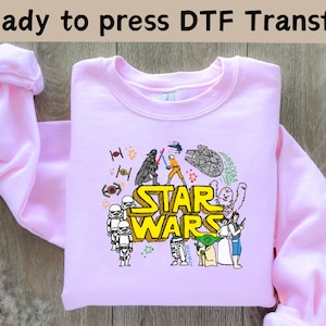 Disney Star Wars DTF Transfer, Disneyland Star Wars Transfer, Disney Star Wars Characters DTF, Star Wars Ready To Press,Disneyland Family